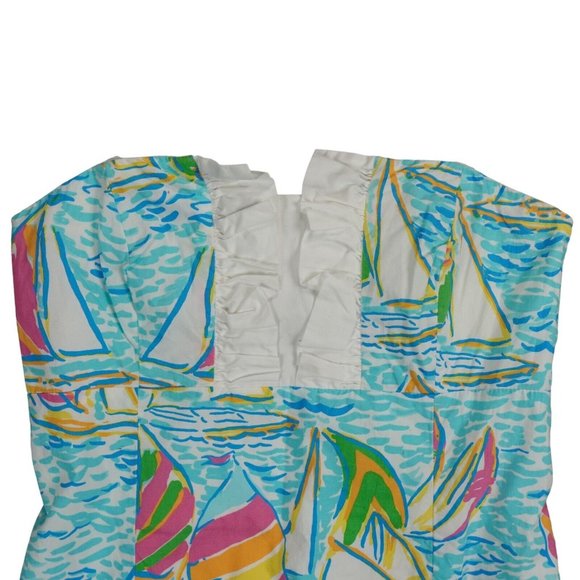 Lilly Pulitzer Dress Size 0 You Gotta Regatta Sailboats Strapless Franco Dress - Picture 13 of 13